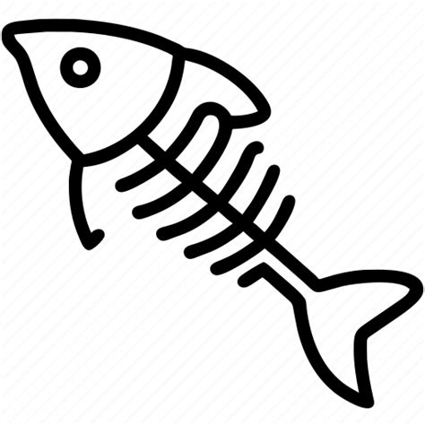 Fish, skeleton, bones, fishbones icon - Download on Iconfinder