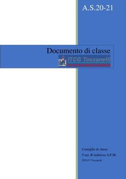 A S 20 21 Documento Di Classe Consiglio Di Classe 5 Sez B Indirizzo