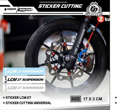 STICKER CUTTING STIKER SHOCK BOTTOM DEPAN LCM 27 SUSPENSION Lazada