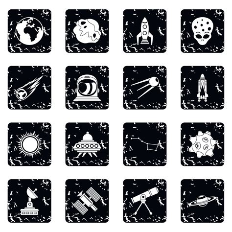 Space icons set 8902971 Vector Art at Vecteezy