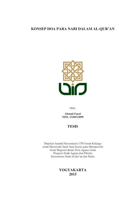 Pdf Konsep Doa Para Nabi Dalam Al Qur An Tesis Pdfslide Net