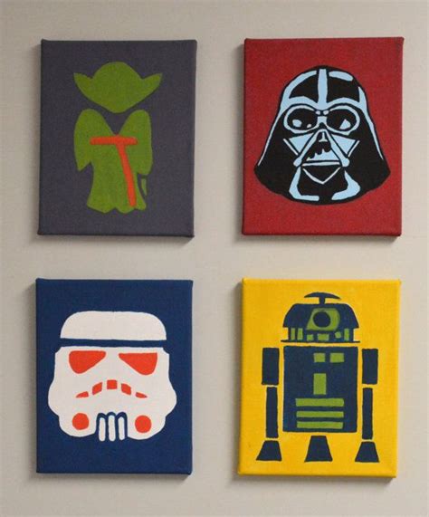 Star Wars Canvas Paintings Etsy Star Wars Painting Starwars Canvas