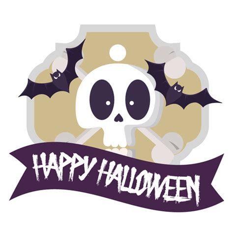 Happy Halloween Skull And Bats Sticker Just Stickers Just Stickers