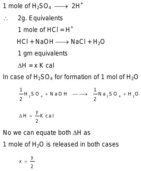 64. Equal volumes of molar HCL and H2SO4 are neutralized by dilute NAOH ...