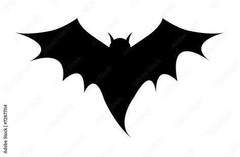 Flying Bat Silhouette Stock Vector | Adobe Stock