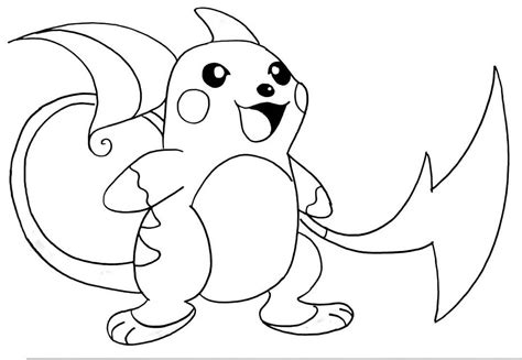 Printable Raichu Coloring Pages Pdf