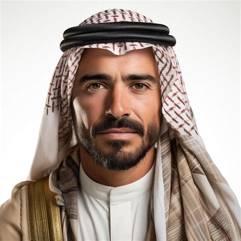 Premium Ai Image Arab Man Portrait Isolated On White Background