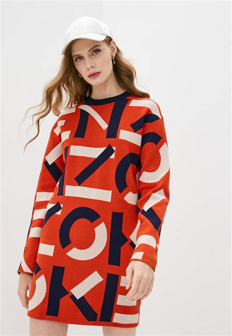 Платье Kenzo, цвет: красный, RTLAAA074501 — купить в интернет-магазине ...
