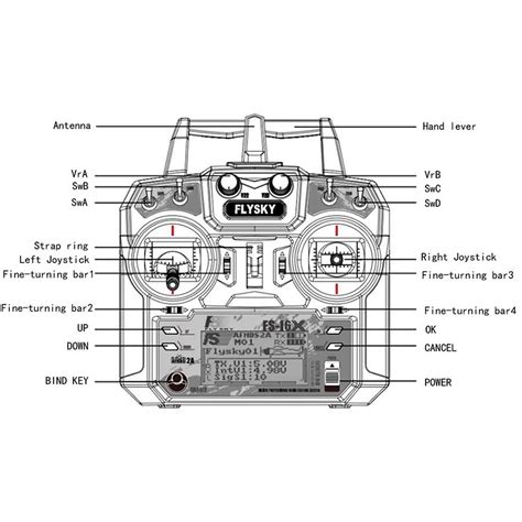 Flysky FS-i6X FS I6X 2,4G RC передатчик пульт дистанционного управления ...