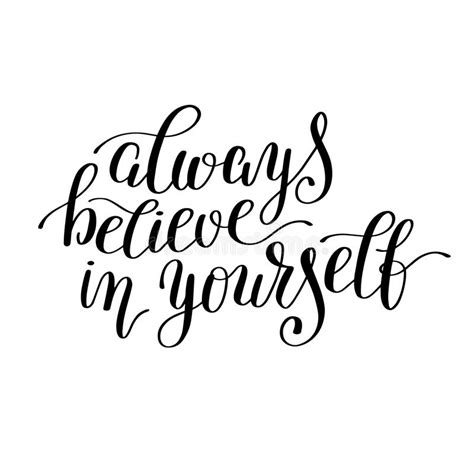 Always Believe In Yourself Handwritten Positive Inspirational Quote