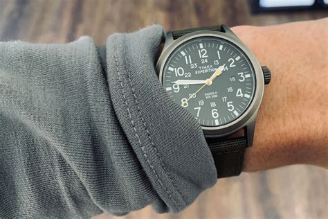 腕時計 タイメックス メンズ Timex Men´s Expedition Scout 40mm Quartz Leather Strap Green 20 Casual Watch