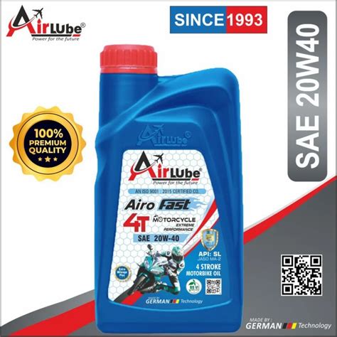 20W40 Airlube Airo Fast SL Grade Fully Synthetic 4T Bike Engine Oil