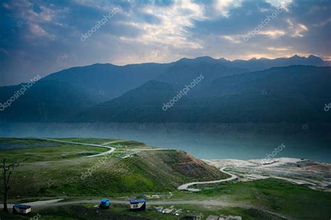 sunrise view  tehri mountains scenery sunrise  tehri lake