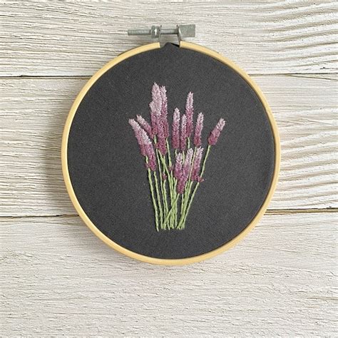 Lavender Hand Embroidery Pattern Etsy