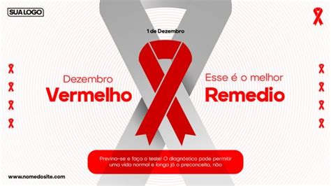 Social Media Banner Dezembro Vermelho Previna Se EPS Editável download