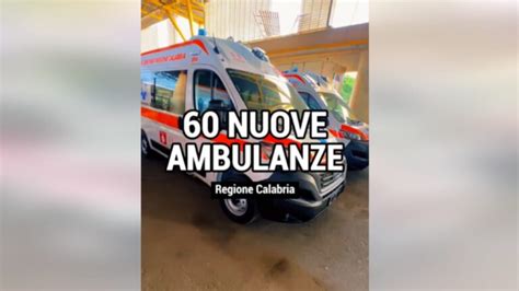 Sanità in Calabria Occhiuto In arrivo 60 nuove ambulanze