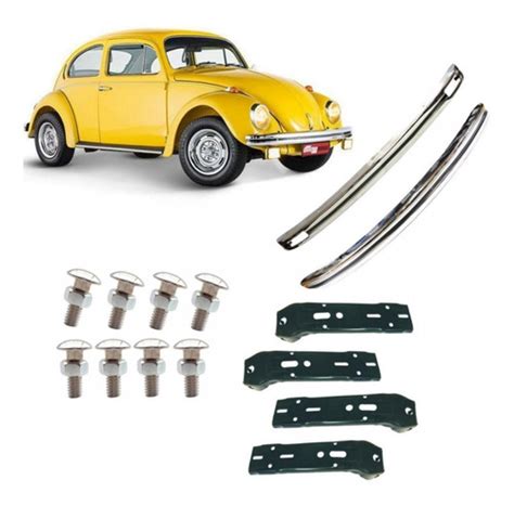 Kit Defensas Cromadas Delgadas C Bracks Vw Sed N Vocho Meses Sin