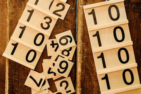 Premium Photo Wooden Numbers In Tables To Learn Mathematics In A