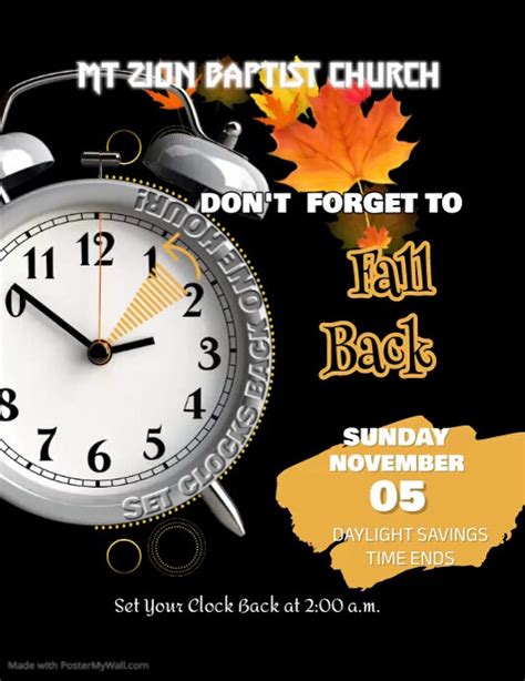 Daylight Savings Fall Back 2023 Postermywall