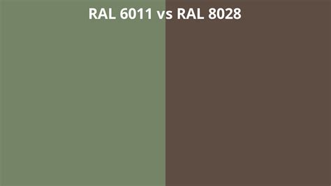 Ral 6011 Vs 8028 Ral Colour Chart Uk