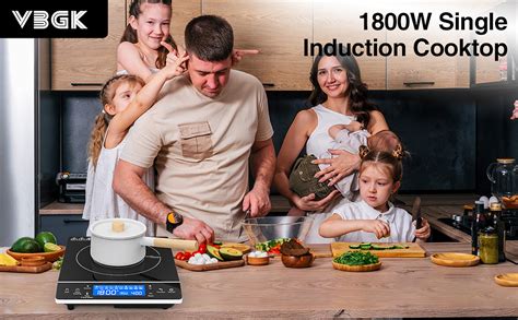 Amazon VBGK Induction Cooktop 1800W Single Burner Induction Cooktop Induction Hot Plate For