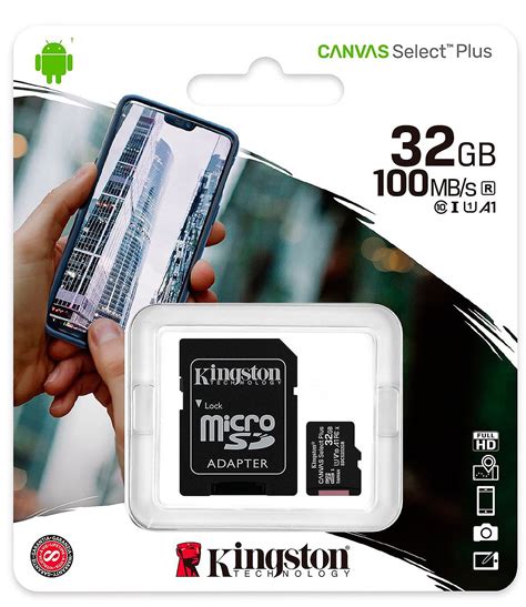 MEMORIA MICROSDHC KINGSTON CANVAS SELECT PLUS 32GB CLASS10 UHS I A1