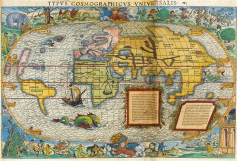 Antique Rare World Map By Sebastian M Nster Etsy