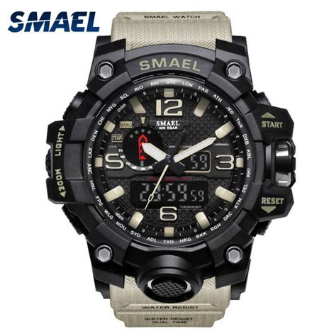 SMAEL 1545 Dual Display Men Watch Shock Resistant Waterproof Digital ...