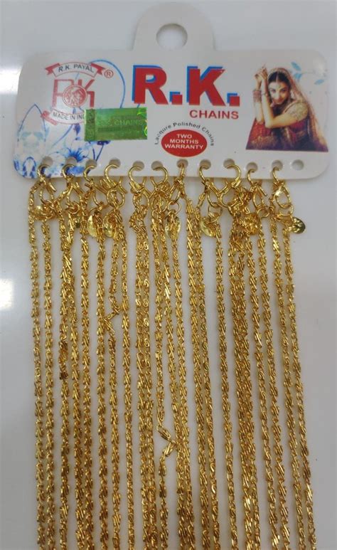 R K Chains Golden Artificial Neck Chain Gross Packing At Rs