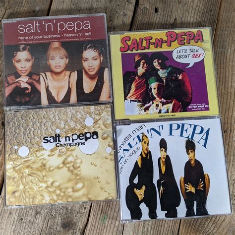 Salt N Pepa Cd Single Bundle X4 Whatta Man Lets Talk About Sex Champagne Ebay