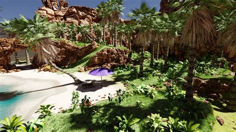 Tropical Beach Scene 3d Model Cgtrader