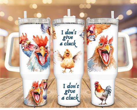 Angry Chicken Custom Stanley Quencher 40oz Stainless Steel Tumbler With