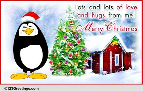 Lots Of Hugs On Christmas Free Hugs Ecards Greeting Cards 123 Greetings