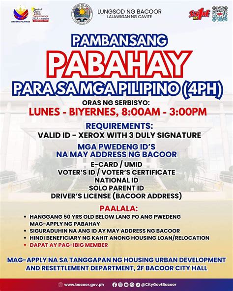 pambansang pabahay  sa pilipino housing ph program bacoor