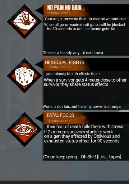 Well You Didnt Liked Last One Hopefully This Killer Perk Concepts More