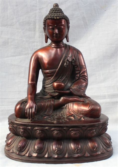 Jp S Chinese Tibetan Buddhism Pure Bronze Seat Shakyamuni