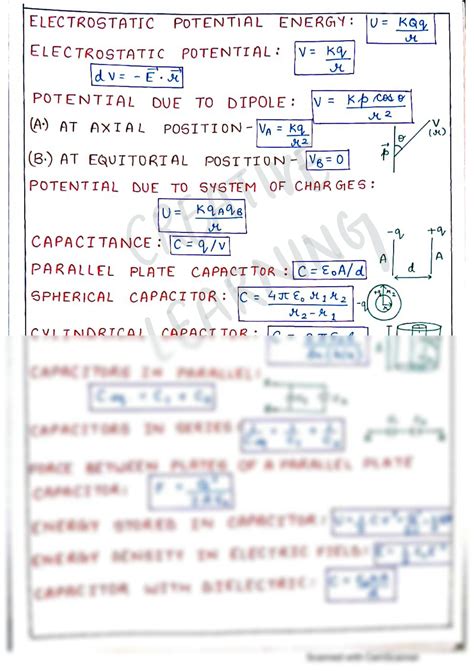 Solution Class Phy Formula Sheet Studypool