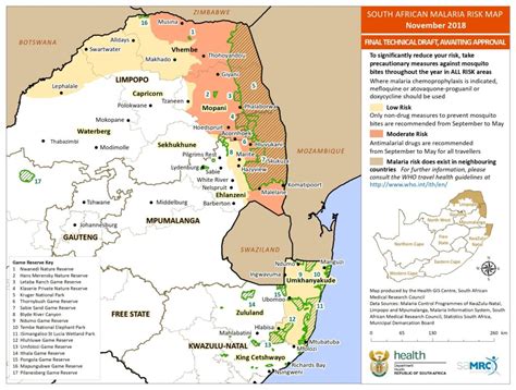 South Africa Malaria Risk Map - Travel Doctor Corporate