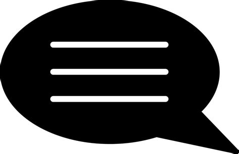 Speech Bubble Glyph Icon Or Symbol 24279407 Vector Art At Vecteezy