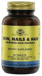 Amazon Solgar Skin Nails Hair Advanced Msm Formula