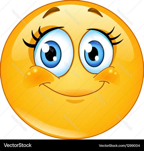 Smiley Face Emoji With Lashes