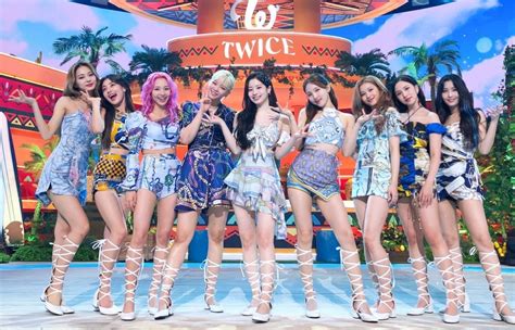 Twice Ot9 ‘ Alcohol Free ‘ Group Photo Tv Show Outfits Stage Outfits Kpop Outfits Concert