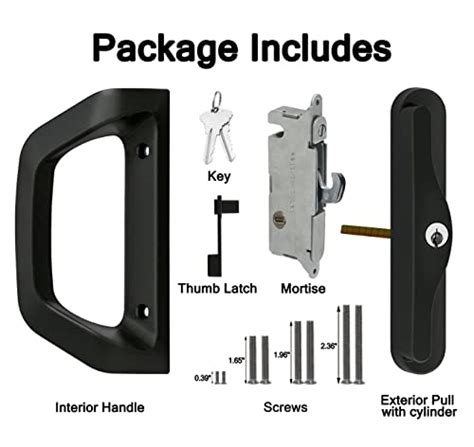 Easilok Sliding Door Handle Set With Key Cylinder And Mortise Lock Patio Door Handle Replacement