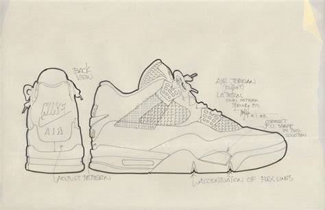 Air Jordan 4 Drawing : Sneaker Origins: Air Jordan 4 – Pushas ...