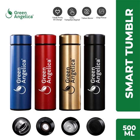 Jual Green Angelica Smart Tumblr Termos Air Minum 500ML Stainless Steel