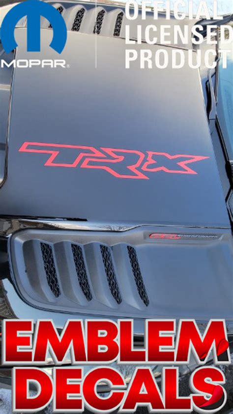 Ram 1500 Trx Hood Decal Inner Letter Inserts Overlay 2021 2022 2023