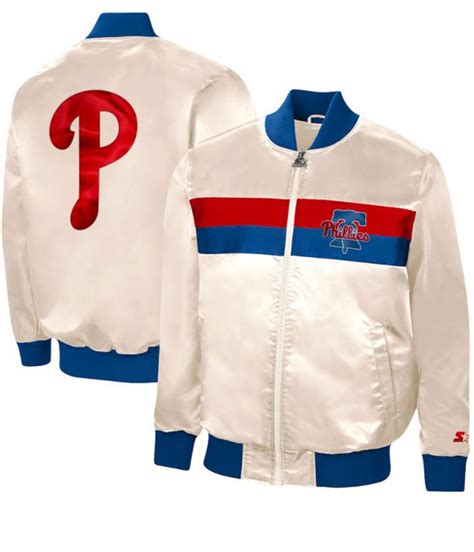 Starter Satin Philadelphia Phillies White Jacket Jackets Masters