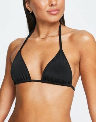 Monki Triangle Bikini Top And Tie Side Bikini Briefs ASOS