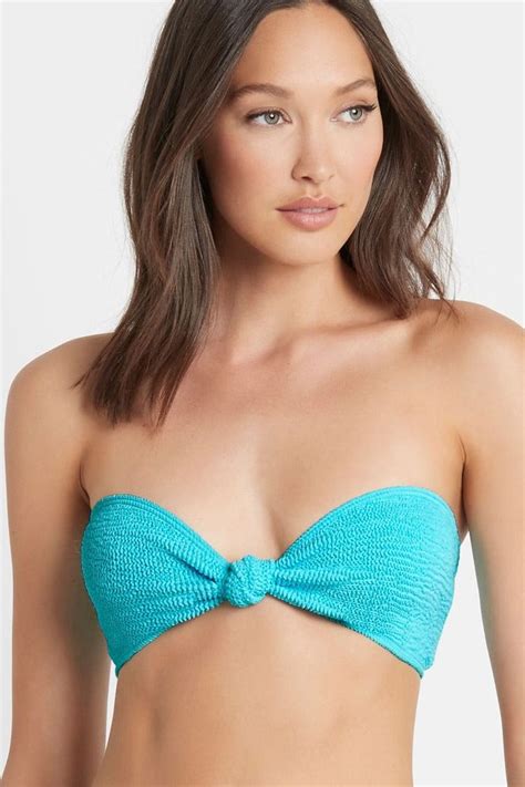 Sahara Bandeau Bikini Top In Teal Shopperboard