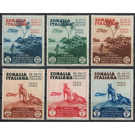 SOMALIA ITALIANA 1934 Mostra D Arte Coloniale Posta Aerea 6v MH